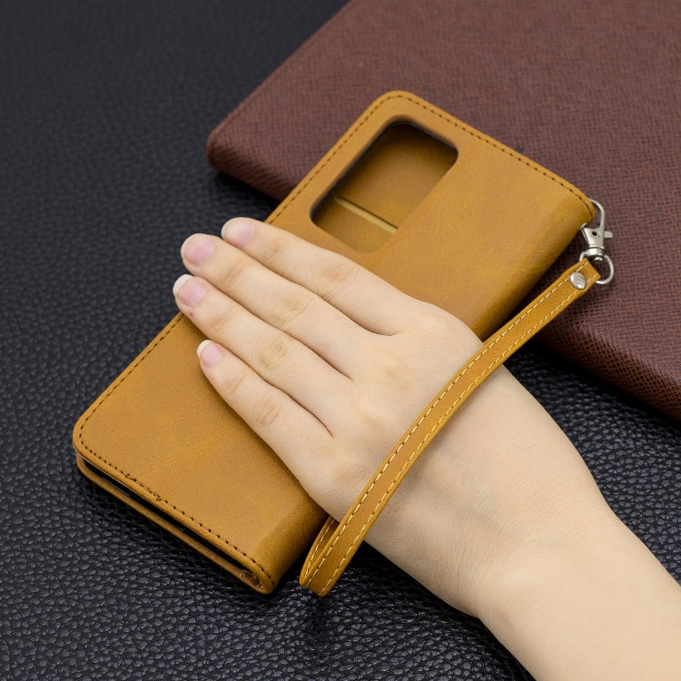 For Huawei P40 Retro Lambskin Texture Pure Color Horizontal Flip PU Leather Case with Holder & Card Slots & Wallet & Lanyard