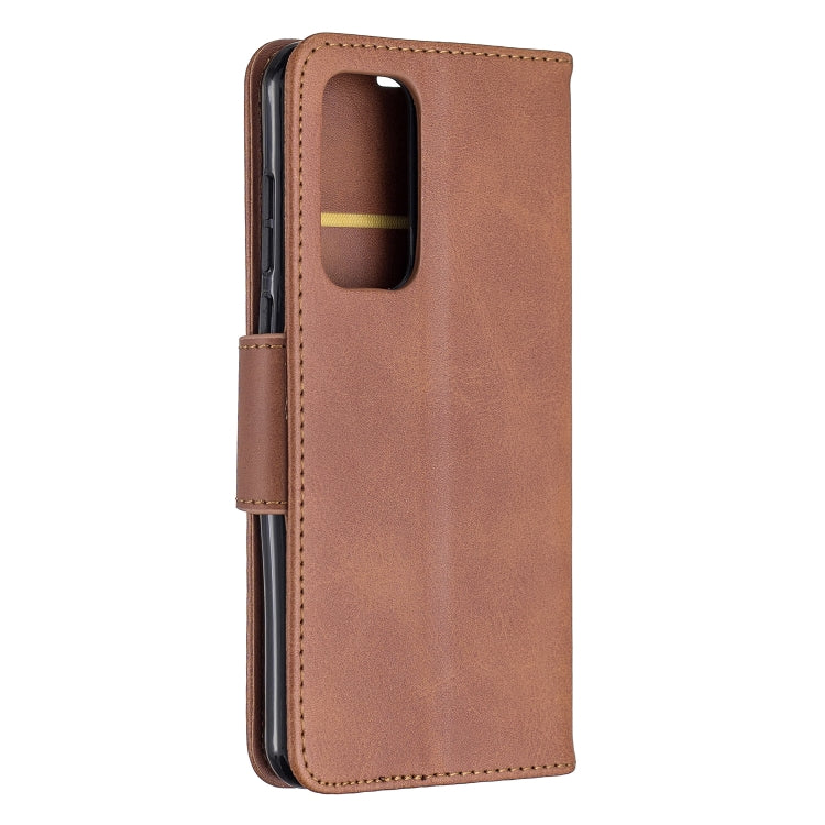 For Huawei P40 Retro Lambskin Texture Pure Color Horizontal Flip PU Leather Case with Holder & Card Slots & Wallet & Lanyard