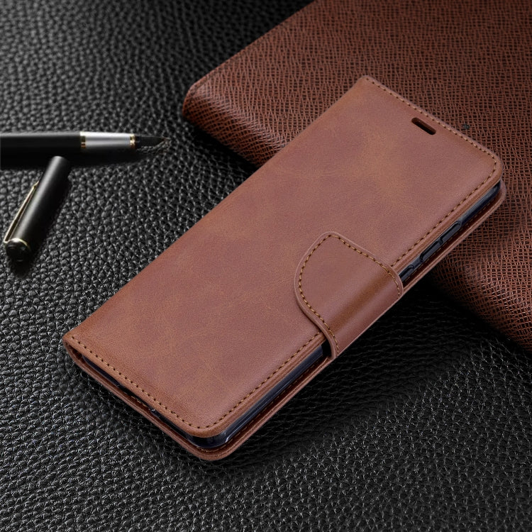 For Huawei P40 Retro Lambskin Texture Pure Color Horizontal Flip PU Leather Case with Holder & Card Slots & Wallet & Lanyard