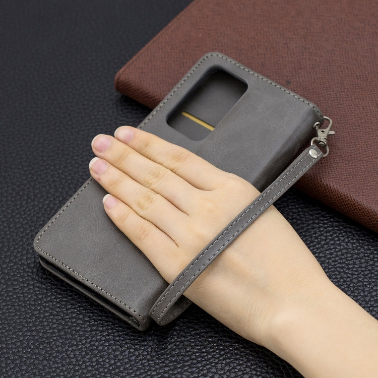 For Huawei P40 Pro Retro Lambskin Texture Pure Color Horizontal Flip PU Leather Case with Holder & Card Slots & Wallet & Lanyard