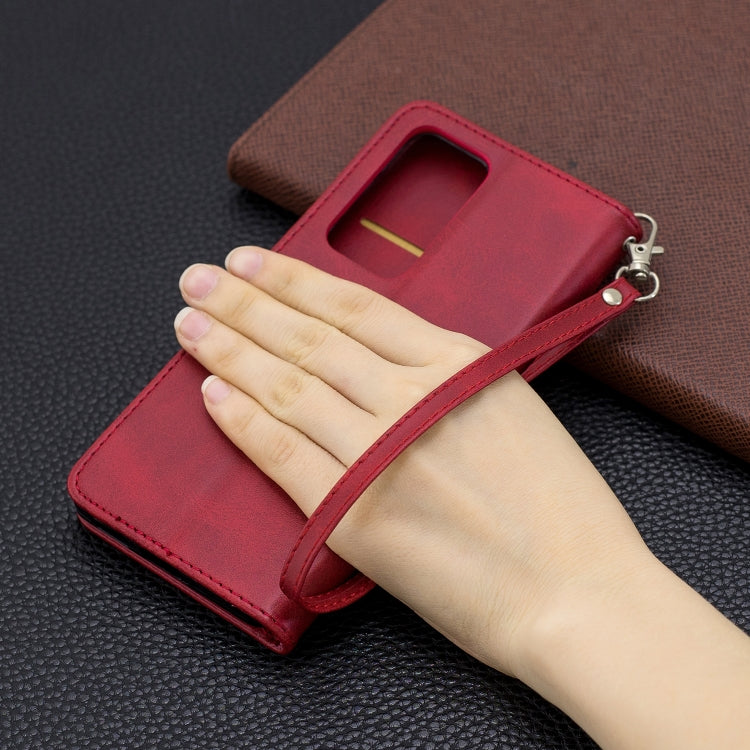 For Huawei P40 Pro Retro Lambskin Texture Pure Color Horizontal Flip PU Leather Case with Holder & Card Slots & Wallet & Lanyard