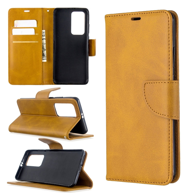 For Huawei P40 Pro Retro Lambskin Texture Pure Color Horizontal Flip PU Leather Case with Holder & Card Slots & Wallet & Lanyard