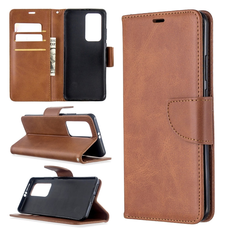 For Huawei P40 Pro Retro Lambskin Texture Pure Color Horizontal Flip PU Leather Case with Holder & Card Slots & Wallet & Lanyard