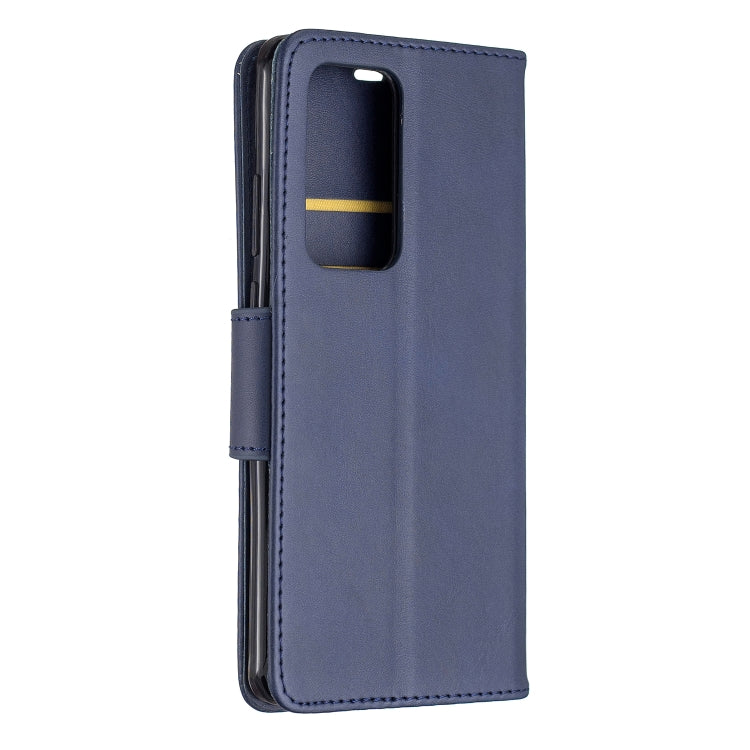 For Huawei P40 Pro Retro Lambskin Texture Pure Color Horizontal Flip PU Leather Case with Holder & Card Slots & Wallet & Lanyard