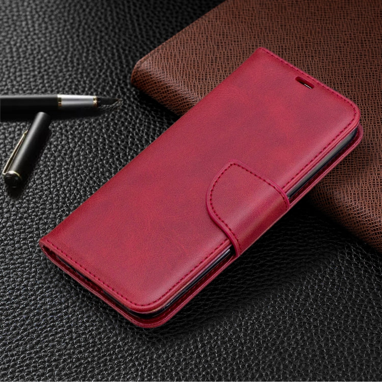 For Galaxy A01 Retro Lambskin Texture Pure Color Horizontal Flip PU Leather Case with Holder & Card Slots & Wallet & Lanyard