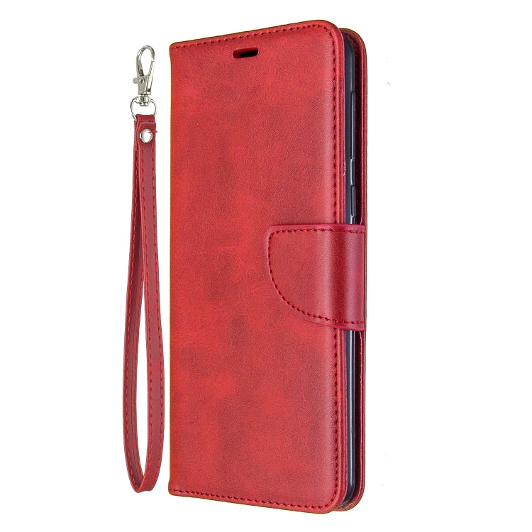 For Galaxy A21 Retro Lambskin Texture Pure Color Horizontal Flip PU Leather Case with Holder & Card Slots & Wallet & Lanyard