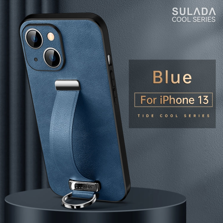 For iPhone 13 SULADA Cool Series PC + Leather Texture Skin Feel Shockproof Phone Case