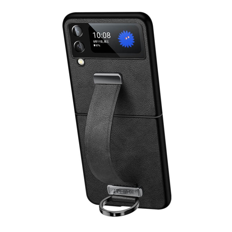 For Samsung Galaxy Z Flip3 SULADA Cool Series PC + Leather Texture Skin Feel Shockproof Phone Case