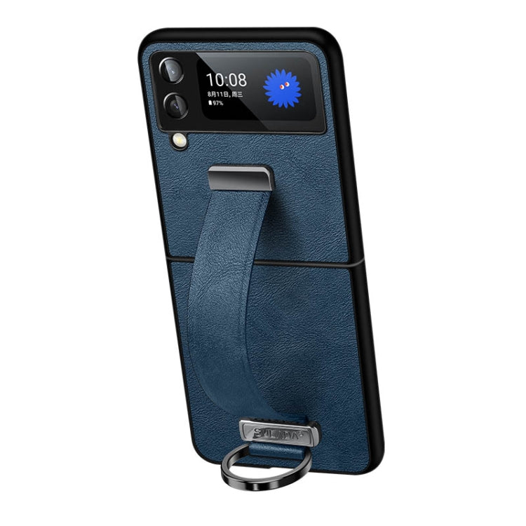 For Samsung Galaxy Z Flip3 SULADA Cool Series PC + Leather Texture Skin Feel Shockproof Phone Case