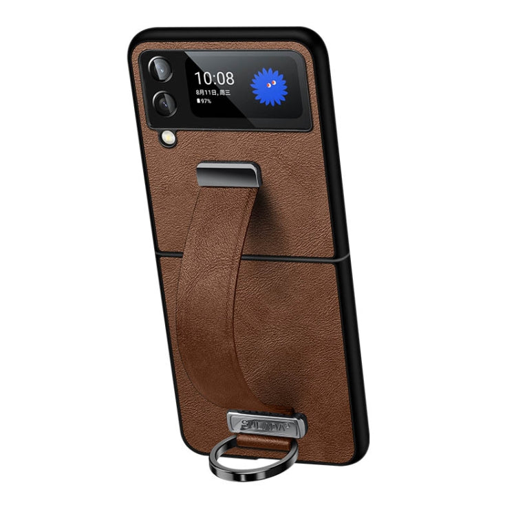For Samsung Galaxy Z Flip3 SULADA Cool Series PC + Leather Texture Skin Feel Shockproof Phone Case