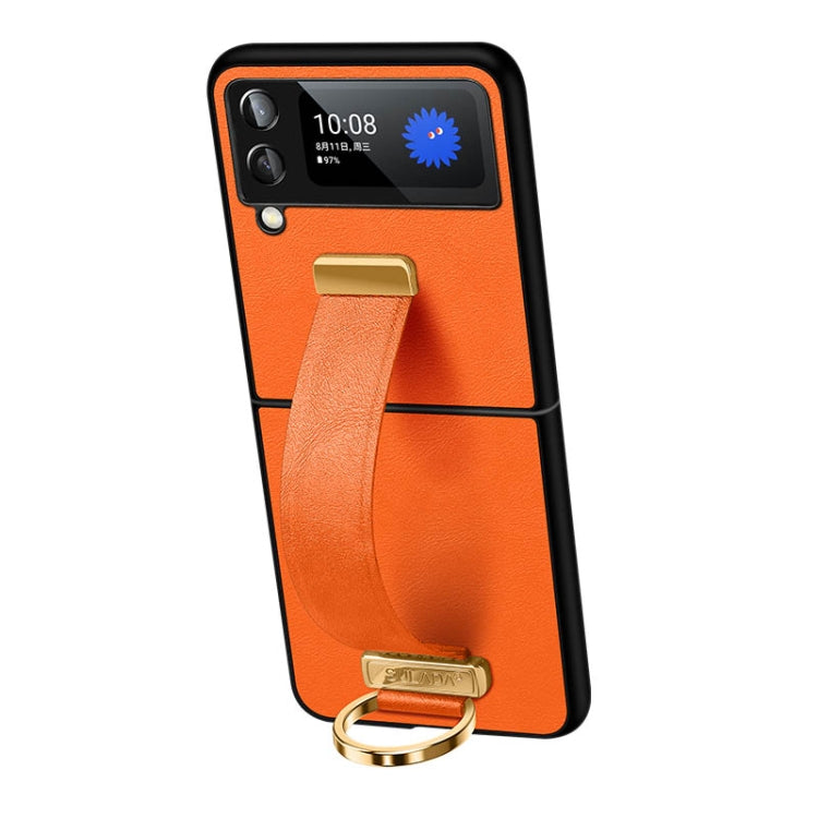 For Samsung Galaxy Z Flip3 SULADA Cool Series PC + Leather Texture Skin Feel Shockproof Phone Case