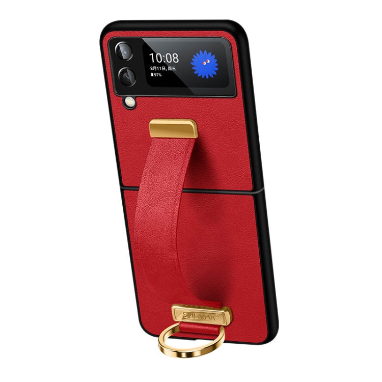 For Samsung Galaxy Z Flip3 SULADA Cool Series PC + Leather Texture Skin Feel Shockproof Phone Case