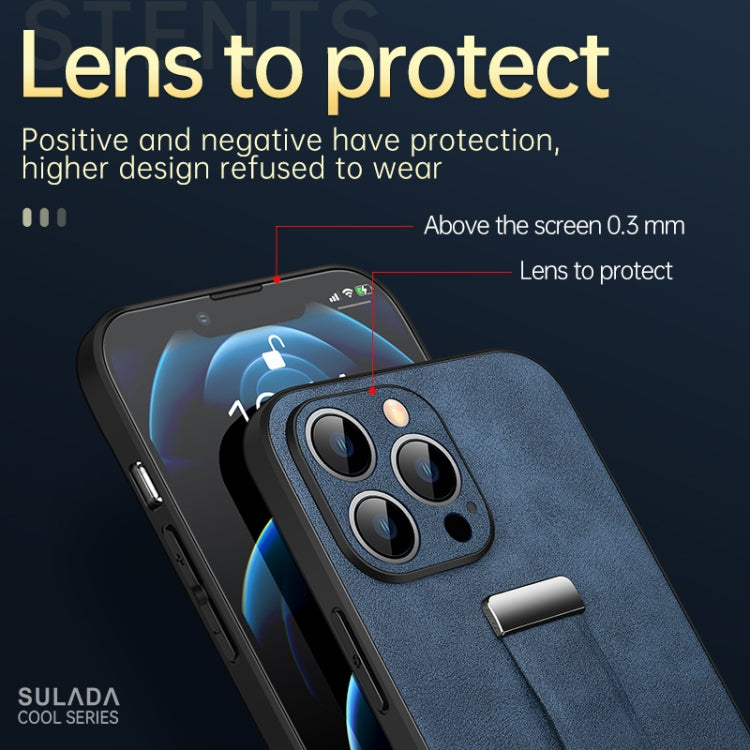 For iPhone 12 Pro SULADA Cool Series PC + Leather Texture Skin Feel Shockproof Phone Case