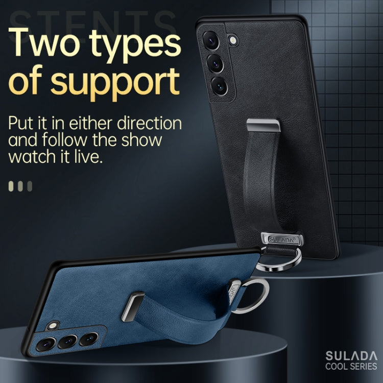 For Samsung Galaxy S22+ 5G SULADA Cool Series PC + Leather Texture Skin Feel Shockproof Phone Case