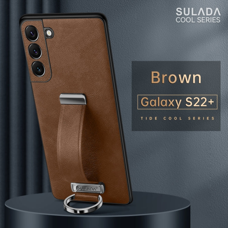 For Samsung Galaxy S22+ 5G SULADA Cool Series PC + Leather Texture Skin Feel Shockproof Phone Case