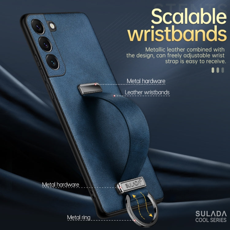 For Samsung Galaxy S22+ 5G SULADA Cool Series PC + Leather Texture Skin Feel Shockproof Phone Case