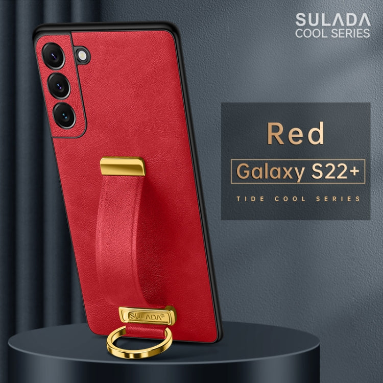 For Samsung Galaxy S22+ 5G SULADA Cool Series PC + Leather Texture Skin Feel Shockproof Phone Case