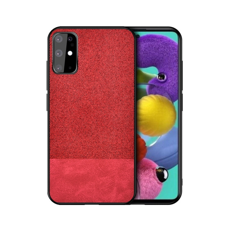For Galaxy S20 Shockproof Splicing PU + Cloth Texture PC + TPU Protective Case