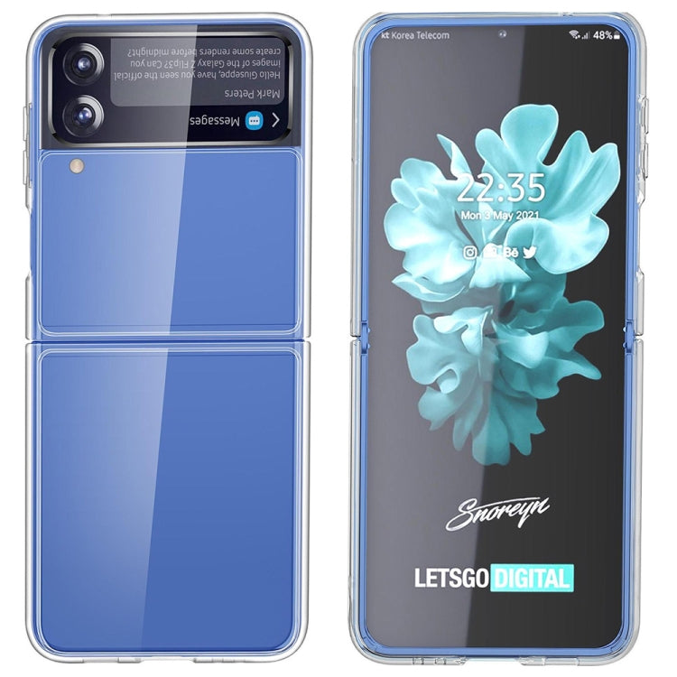 For Samsung Galaxy Z Flip4 5G Simple All-inclusive Clear Crystal Acrylic +TPU Shockproof Case