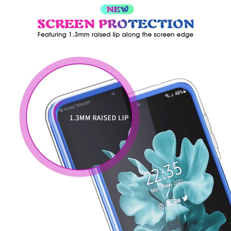 For Samsung Galaxy Z Flip4 5G Simple All-inclusive Clear Crystal Acrylic +TPU Shockproof Case