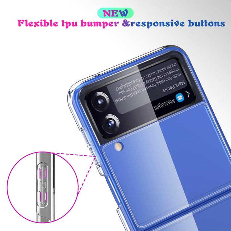 For Samsung Galaxy Z Flip4 5G Simple All-inclusive Clear Crystal Acrylic +TPU Shockproof Case