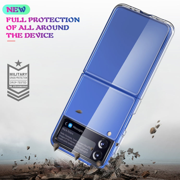 For Samsung Galaxy Z Flip4 5G Simple All-inclusive Clear Crystal Acrylic +TPU Shockproof Case