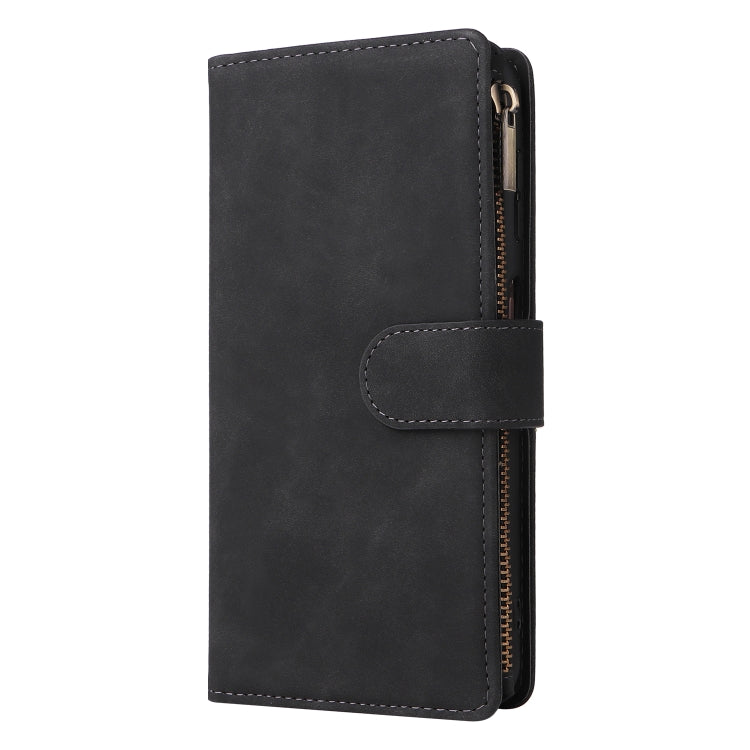 For Samsung Galaxy A13 4G Multifunctional Frosted Zipper Wallet Leather Phone Case