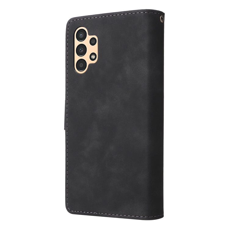 For Samsung Galaxy A13 4G Multifunctional Frosted Zipper Wallet Leather Phone Case
