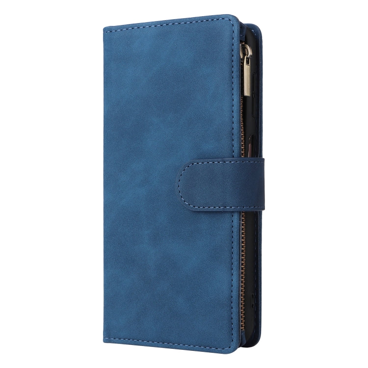 For Samsung Galaxy A13 4G Multifunctional Frosted Zipper Wallet Leather Phone Case