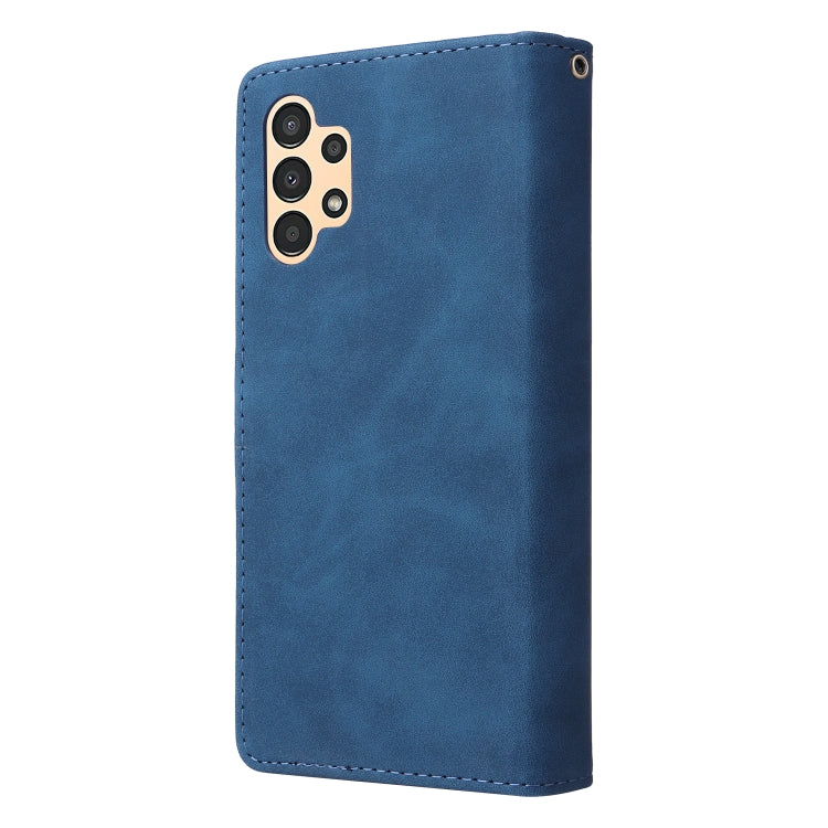 For Samsung Galaxy A13 4G Multifunctional Frosted Zipper Wallet Leather Phone Case