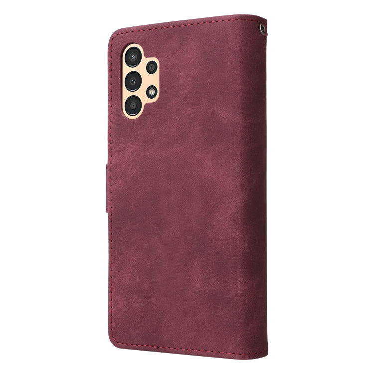 For Samsung Galaxy A13 4G Multifunctional Frosted Zipper Wallet Leather Phone Case