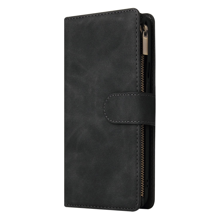For OnePlus 9 Pro Multifunctional Frosted Zipper Wallet Leather Phone Case