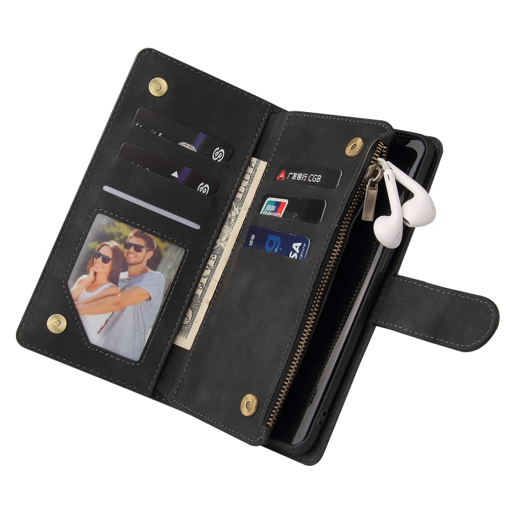 For OnePlus 9 Pro Multifunctional Frosted Zipper Wallet Leather Phone Case