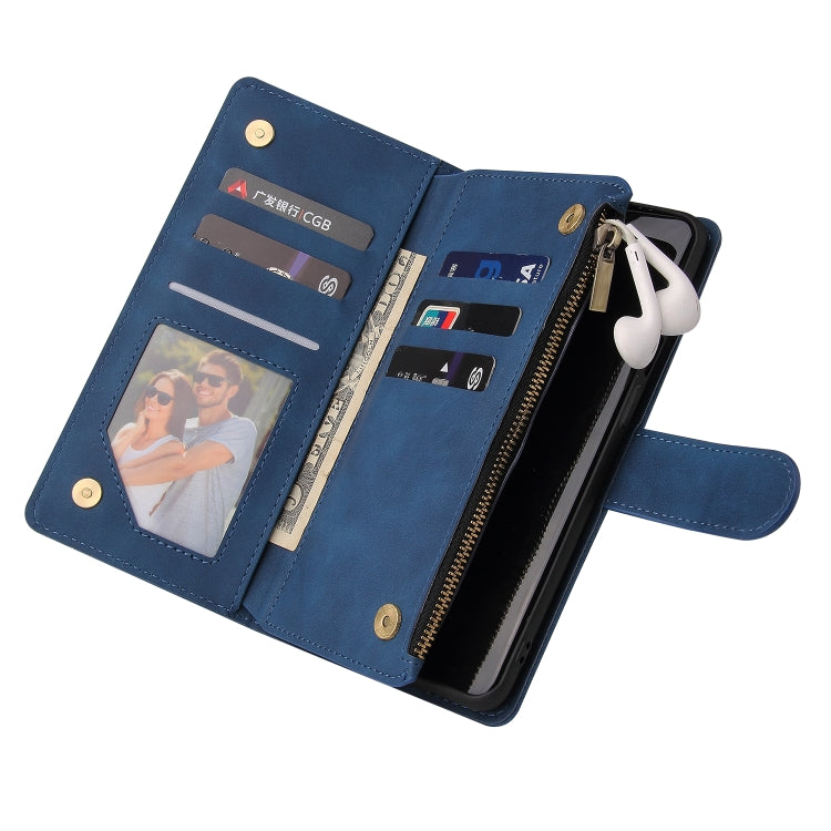 For OnePlus 9 Pro Multifunctional Frosted Zipper Wallet Leather Phone Case
