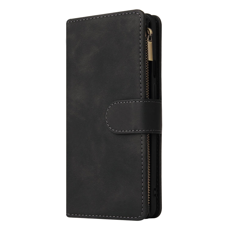 For OnePlus 9 Multifunctional Frosted Zipper Wallet Leather Phone Case