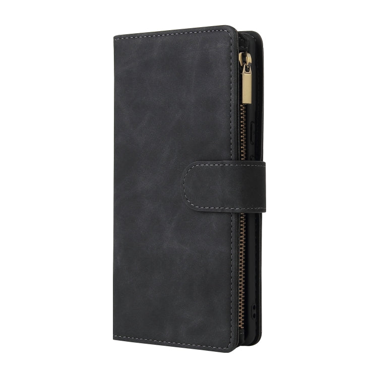 For Google Pixel 6 Pro Multifunctional Frosted Zipper Wallet Leather Phone Case