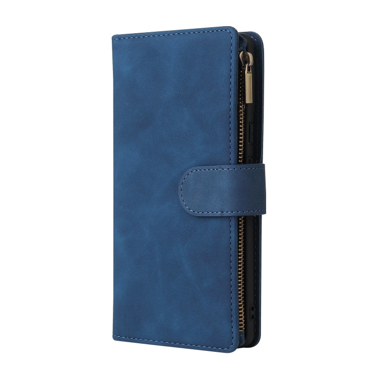 For Google Pixel 6 Pro Multifunctional Frosted Zipper Wallet Leather Phone Case