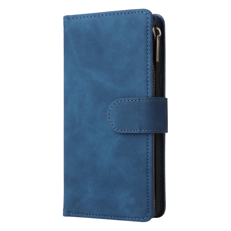 For Google Pixel 7 5G Multifunctional Frosted Zipper Wallet Leather Phone Case