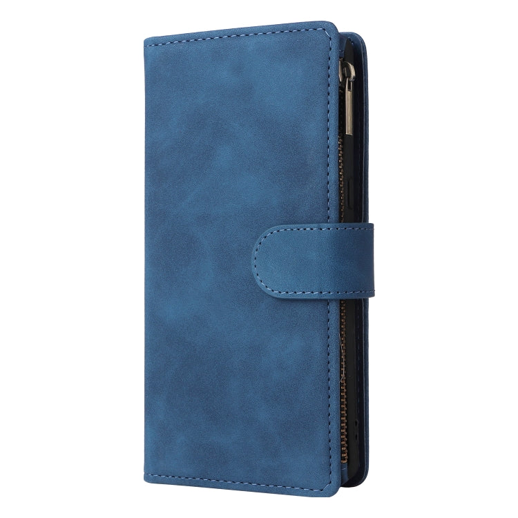 For Google Pixel 7 Pro 5G Multifunctional Frosted Zipper Wallet Leather Phone Case