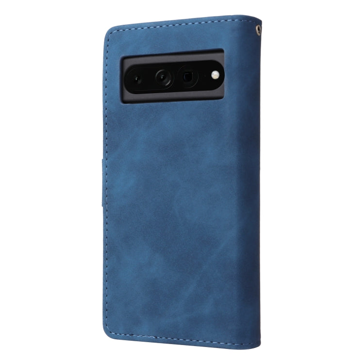 For Google Pixel 7 Pro 5G Multifunctional Frosted Zipper Wallet Leather Phone Case