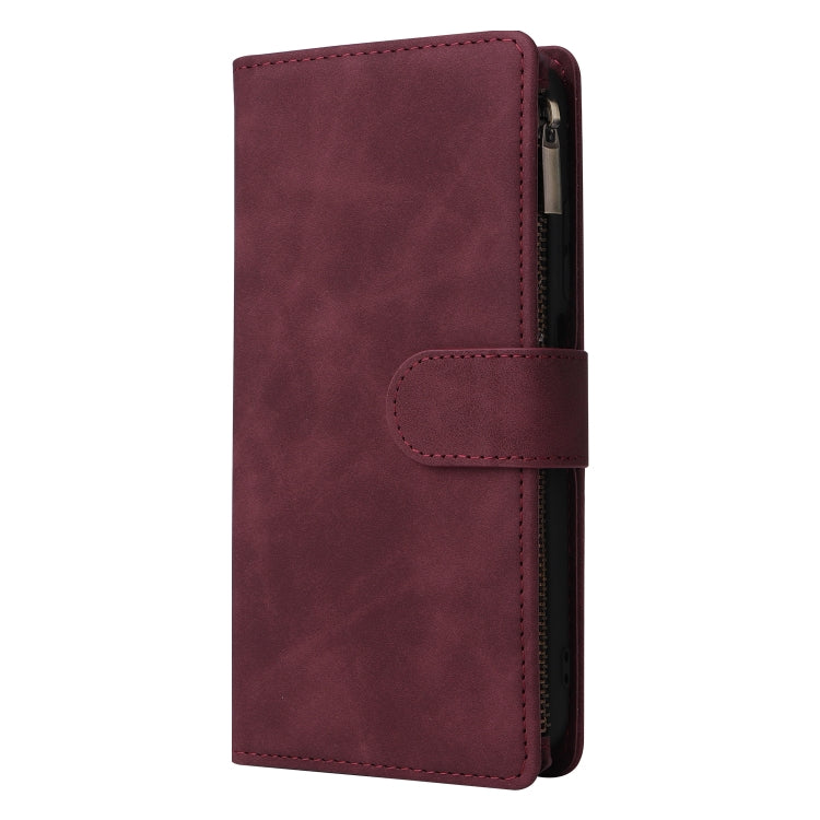 For Xiaomi Redmi Note 11 Pro International Multifunctional Frosted Zipper Wallet Leather Phone Case