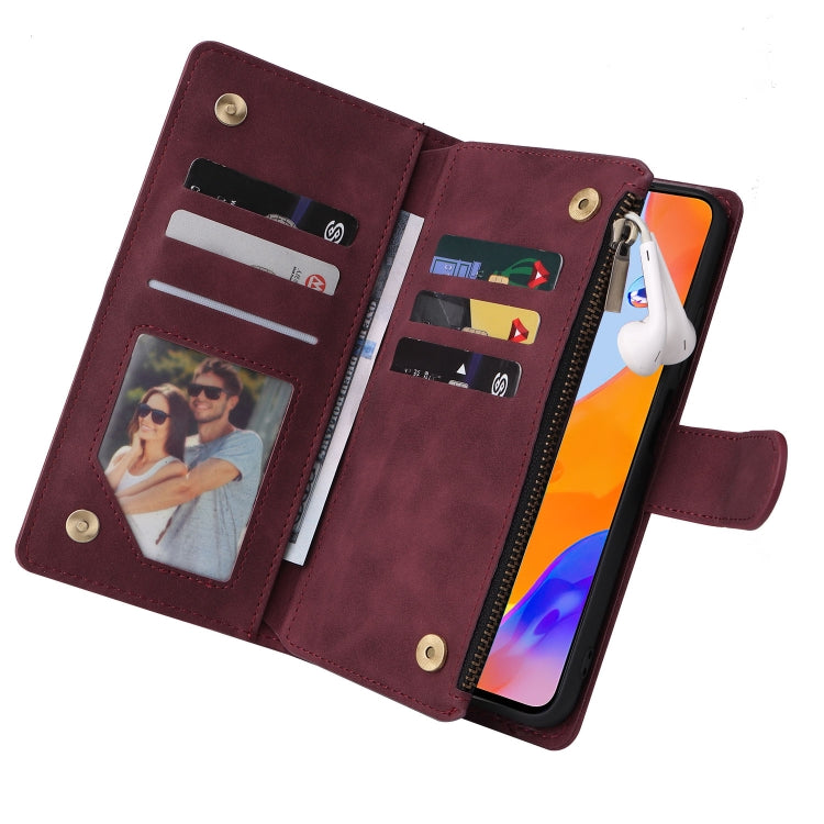 For Xiaomi Redmi Note 11 Pro International Multifunctional Frosted Zipper Wallet Leather Phone Case