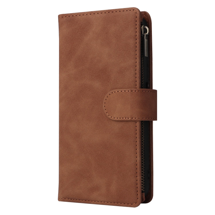For Xiaomi Redmi Note 11 Pro International Multifunctional Frosted Zipper Wallet Leather Phone Case
