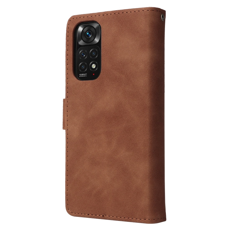 For Xiaomi Redmi Note 11 Pro International Multifunctional Frosted Zipper Wallet Leather Phone Case