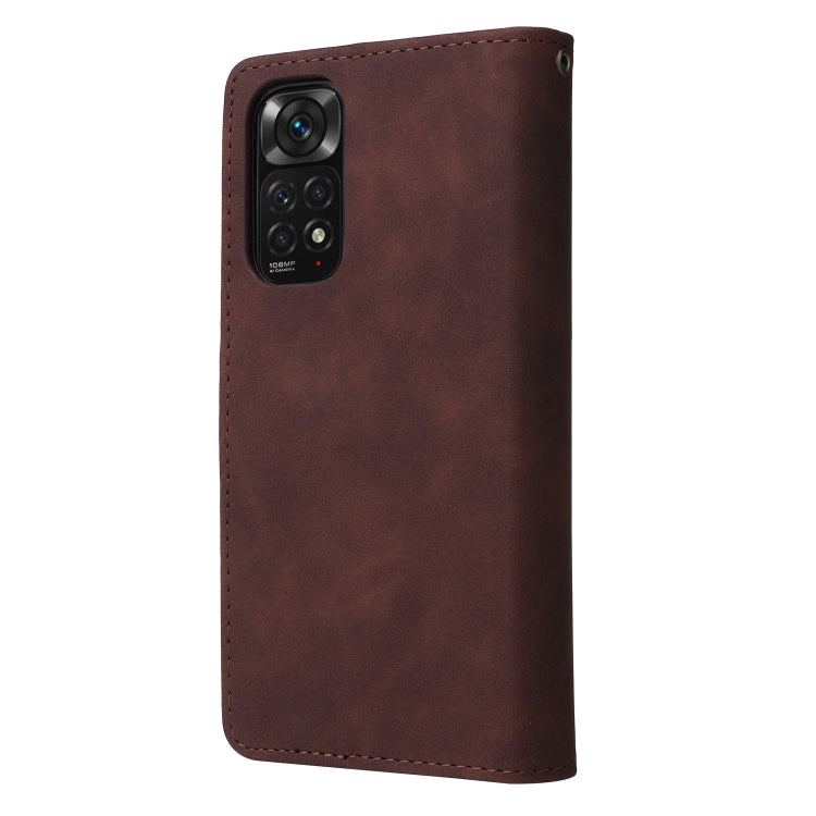 For Xiaomi Redmi Note 11 Pro International Multifunctional Frosted Zipper Wallet Leather Phone Case