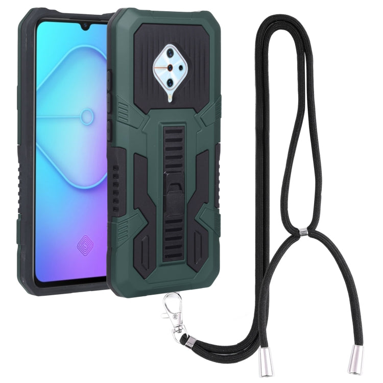 For vivo S1 Pro Vanguard Lanyard Kickstand TPU + PC Phone Case