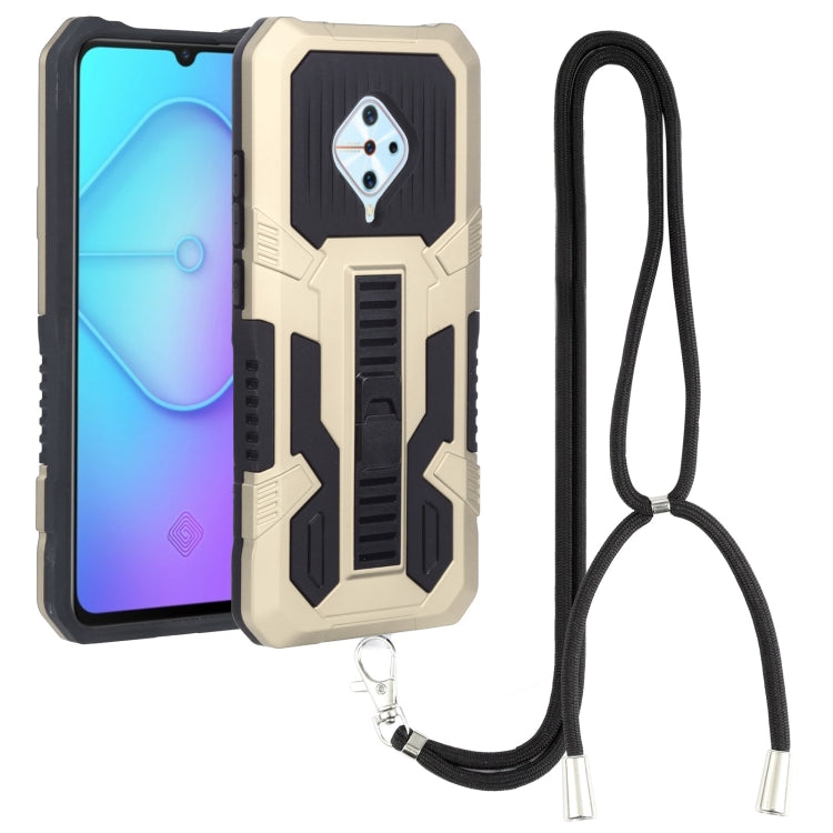 For vivo S1 Pro Vanguard Lanyard Kickstand TPU + PC Phone Case