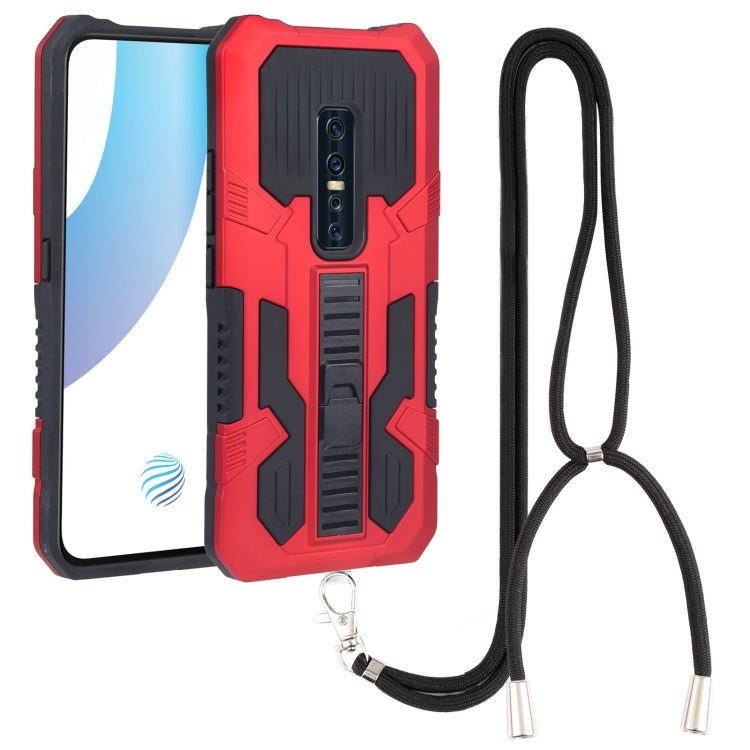 For vivo V17 Pro Vanguard Lanyard Kickstand TPU + PC Phone Case