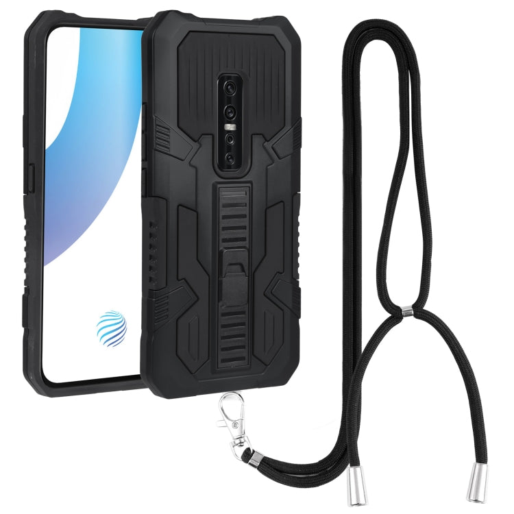For vivo V17 Pro Vanguard Lanyard Kickstand TPU + PC Phone Case