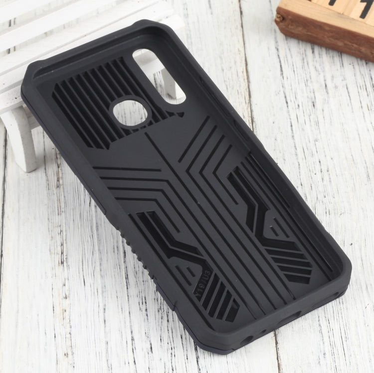For vivo Y19 Vanguard Lanyard Kickstand TPU + PC Phone Case